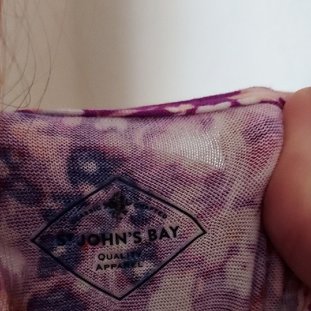 St. John's Bay Purple Floral Dress - Picture 3 of 4